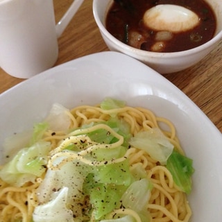 ちょっとした工夫で！簡単おいしいキャベツのつけ麺